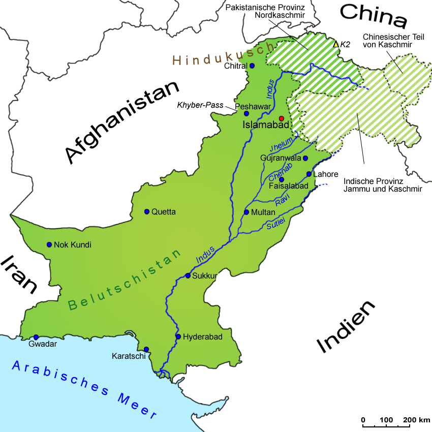 Pakistan Geografie Landkarte Lander Pakistan Goruma