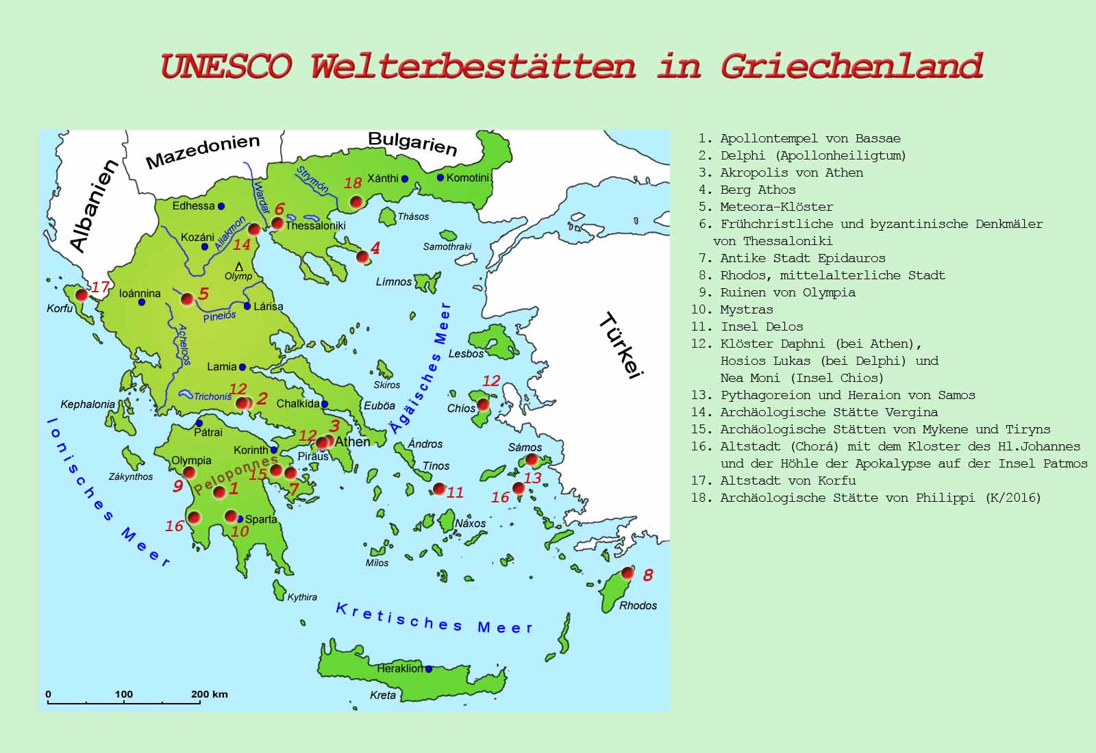 Griechenland: UNESCO-Welterbestätten | Länder | Griechenland | Goruma