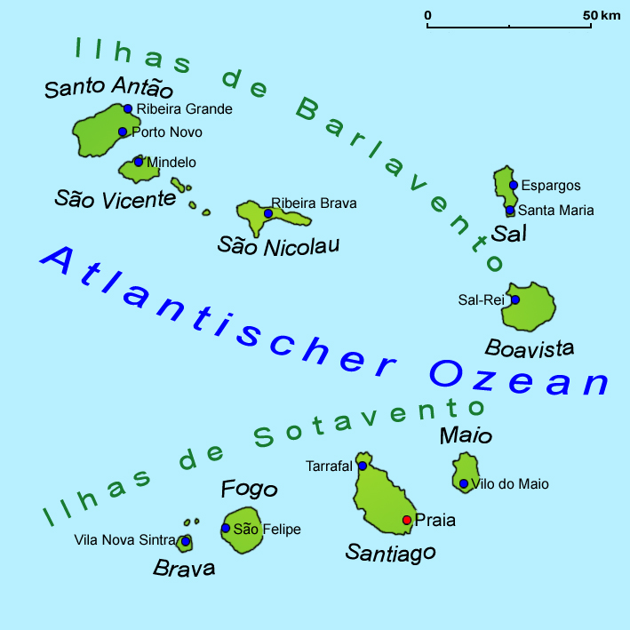 Kap Verde: Geografie, Landkarte | Länder | Kapverdische Inseln | Goruma