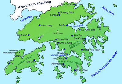 Hongkong: Landkarte | Länder | Hongkong | Goruma