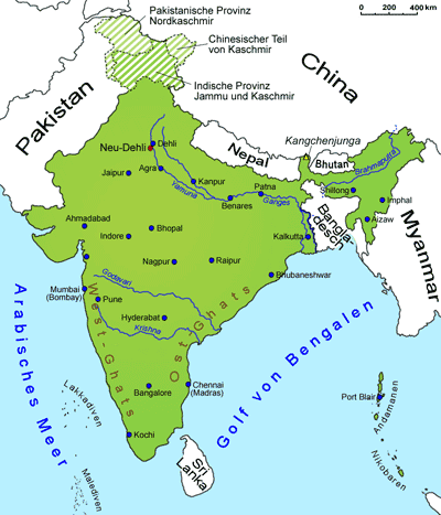 Indien: Geografie, Landkarte | Länder | Indien | Goruma