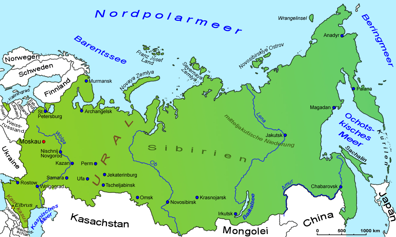 russland karte grenze europa asien Russland Geografie Landkarte Lander Russland Goruma russland karte grenze europa asien