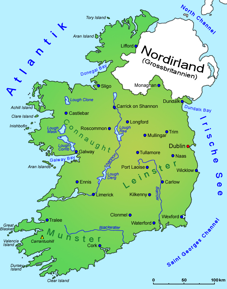 Irland Karte Europa