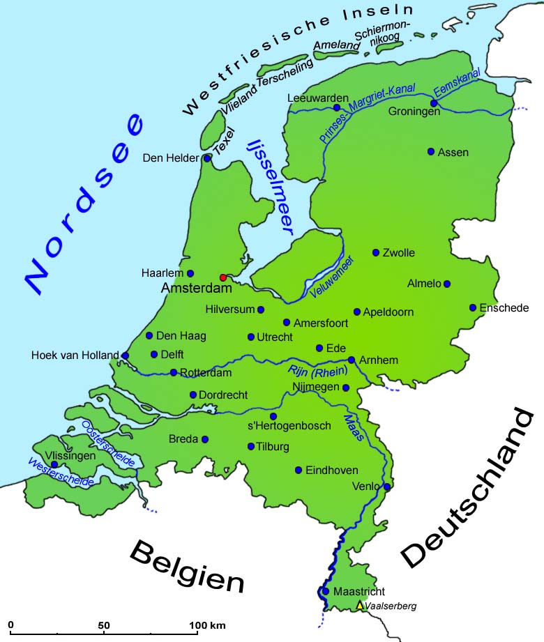 Landkarte Niederlande Lander Niederlande Goruma