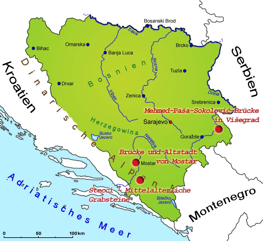 Bosnien und Herzegowina: Sehenswürdigkeiten | Länder | Bosnien